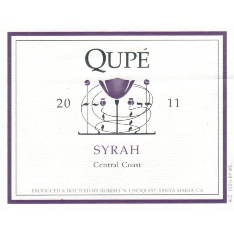 Qupe Central Coast Syrah 2011 Front Label