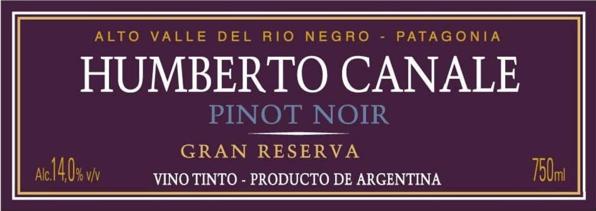 H. Canale Gran Reserva Pinot Noir 2009 Front Label