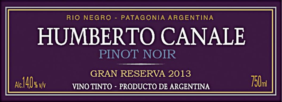 H. Canale Gran Reserva Pinot Noir 2013 Front Label