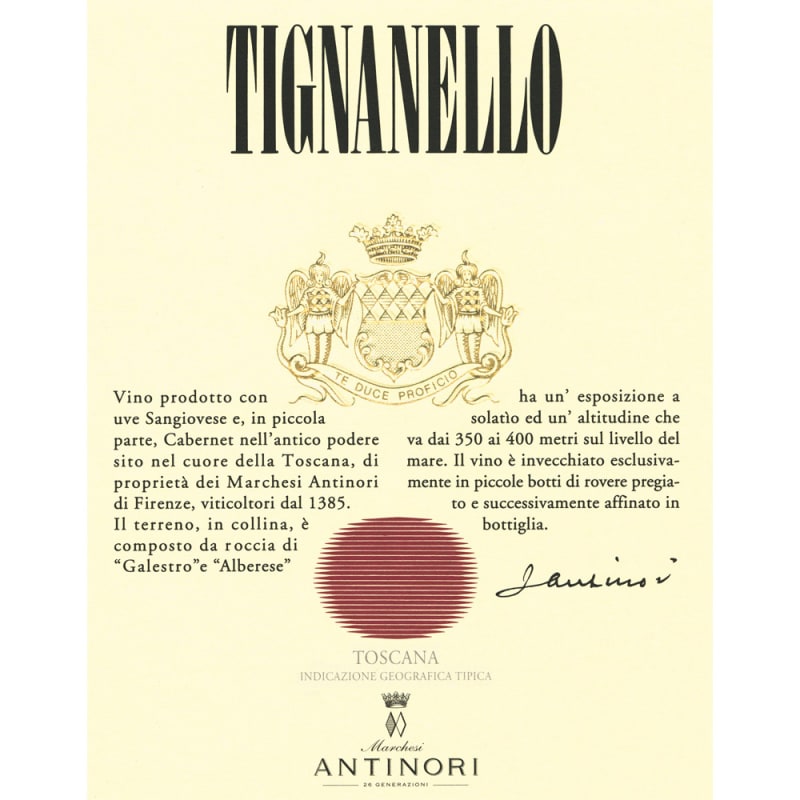 Marchesi Antinori Tignanello (1.5 Liter Magnum) 2010 Front Label