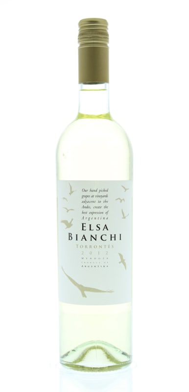Elsa Bianchi Torrontes 2012 Front Bottle Shot