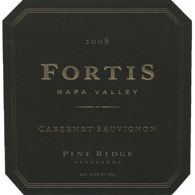 Pine Ridge Fortis Cabernet Sauvignon 2008 Front Label