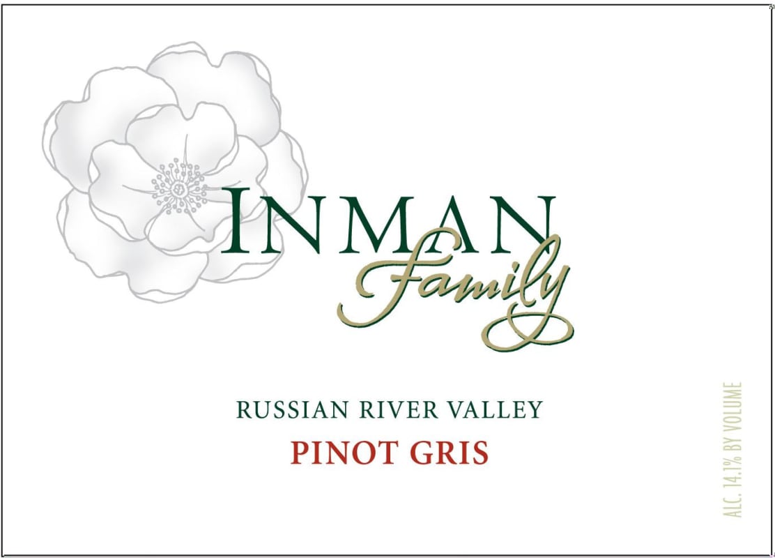 Inman Family Pinot Gris 2010 Front Label