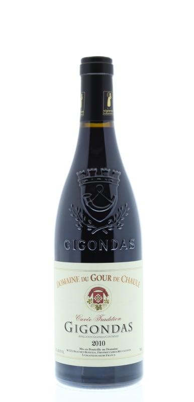 Domaine du Gour de Chaule Gigondas Cuvee Tradition 2010 Front Bottle Shot