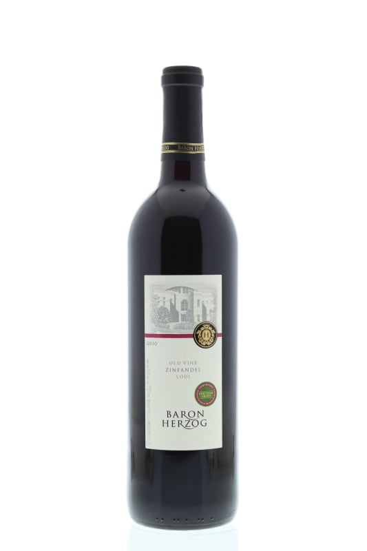 Baron Herzog Old Vine Zinfandel (OU Kosher) 2010 Front Bottle Shot