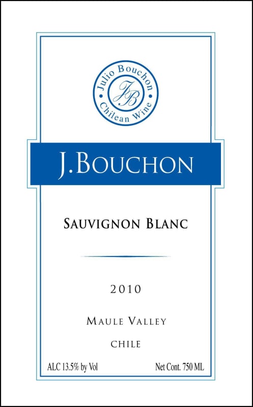 J. Bouchon Sauvignon Blanc 2010 Front Label
