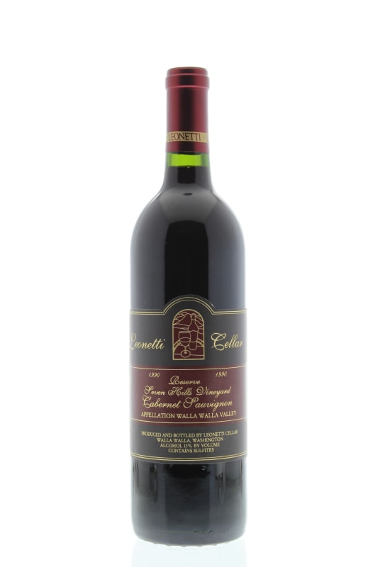 Leonetti Seven Hills Vineyard Reserve Cabernet Sauvignon 1990 Front Bottle Shot