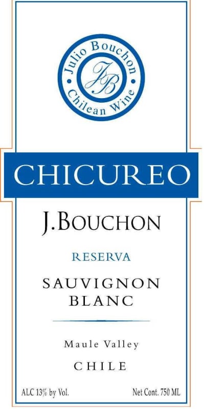J. Bouchon Reserva Sauvignon Blanc 2012 Front Label