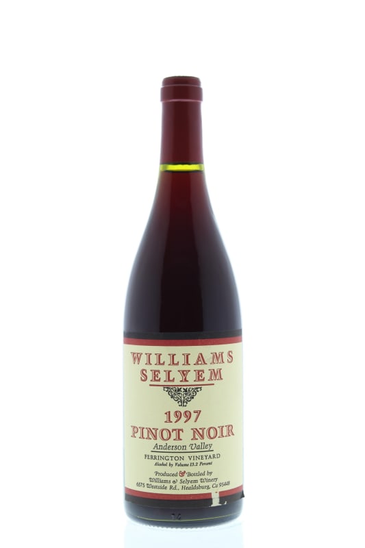 Williams Selyem Ferrington Vineyard Pinot Noir 1997 Front Bottle Shot