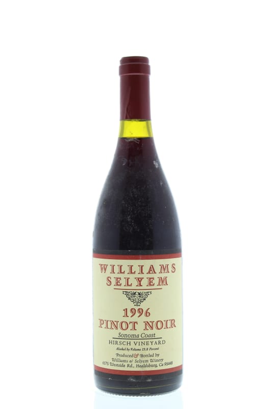 Williams Selyem Hirsch Pinot Noir 1996 Front Bottle Shot
