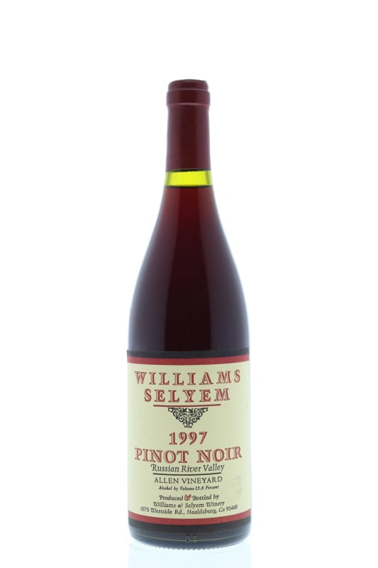 Williams Selyem Allen Vineyard Pinot Noir 1997 Front Bottle Shot