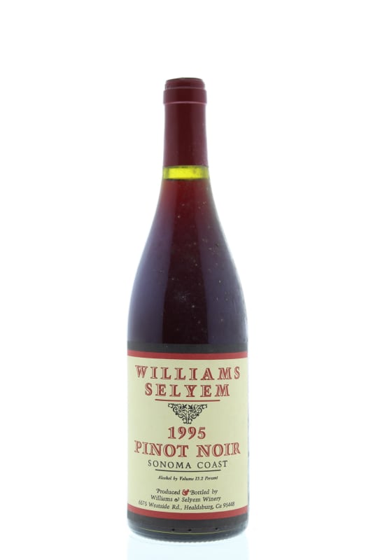 Williams Selyem Sonoma Coast Pinot Noir 1995 Front Bottle Shot
