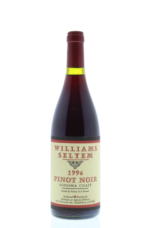 Williams Selyem Sonoma Coast Pinot Noir 1996 Front Bottle Shot