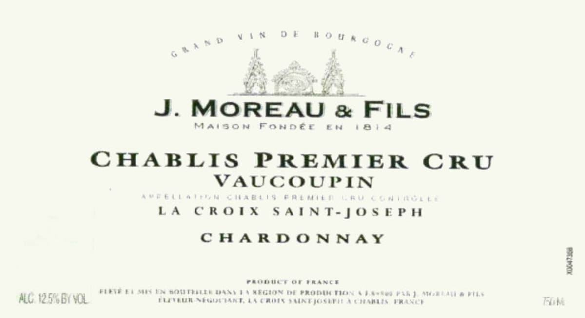 J. Moreau & Fils Chablis Vaucoupin Premier Cru 2011 Front Label