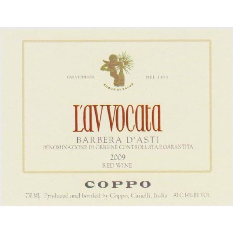 Coppo L'Avvocata Barbera d'Asti 2009 Front Label