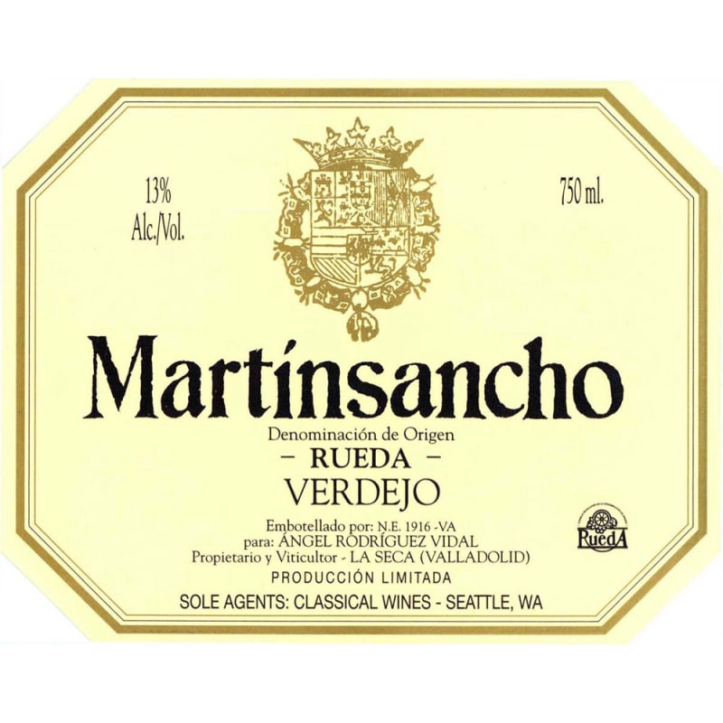 Angel Rodriguez Martinsancho Verdejo 2012 Front Label