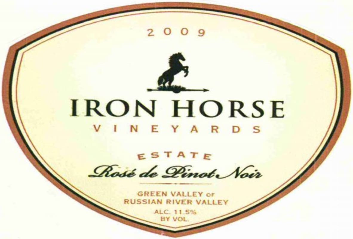 Iron Horse Estate Rose de Pinot Noir 2009 Front Label