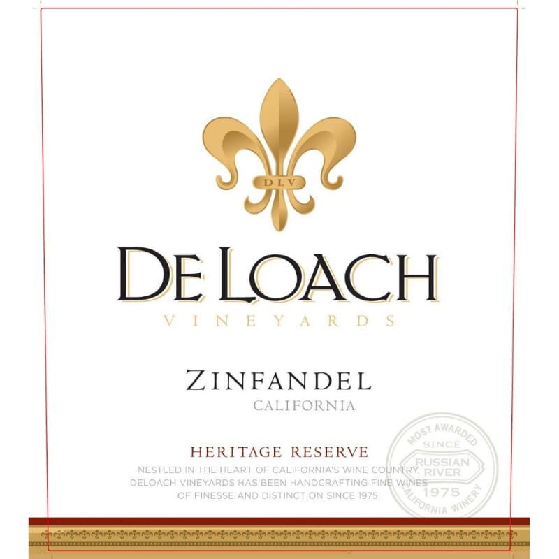 DeLoach Heritage Reserve Zinfandel 2011 Front Label