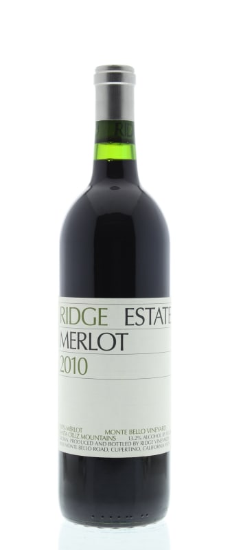 Ridge Estate Merlot 2010 Front Bottle Shot