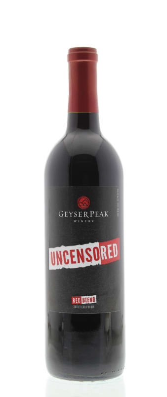 Geyser Peak Uncensored Red Blend 2011 Front Bottle Shot