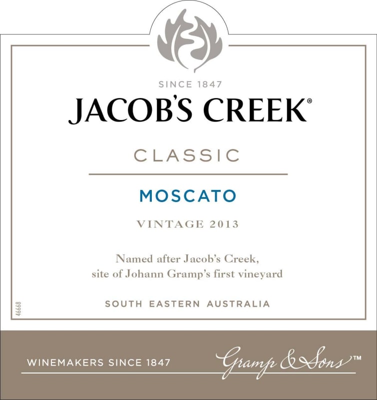 Jacob's Creek Moscato 2013 Front Label