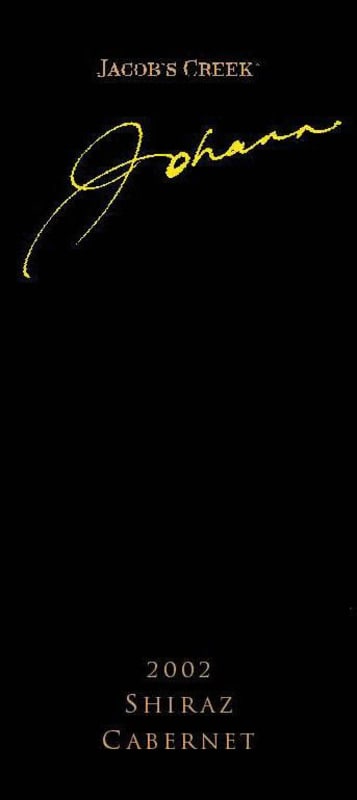 Jacob's Creek Johann Shiraz Cabernet Sauvignon 2002 Front Label