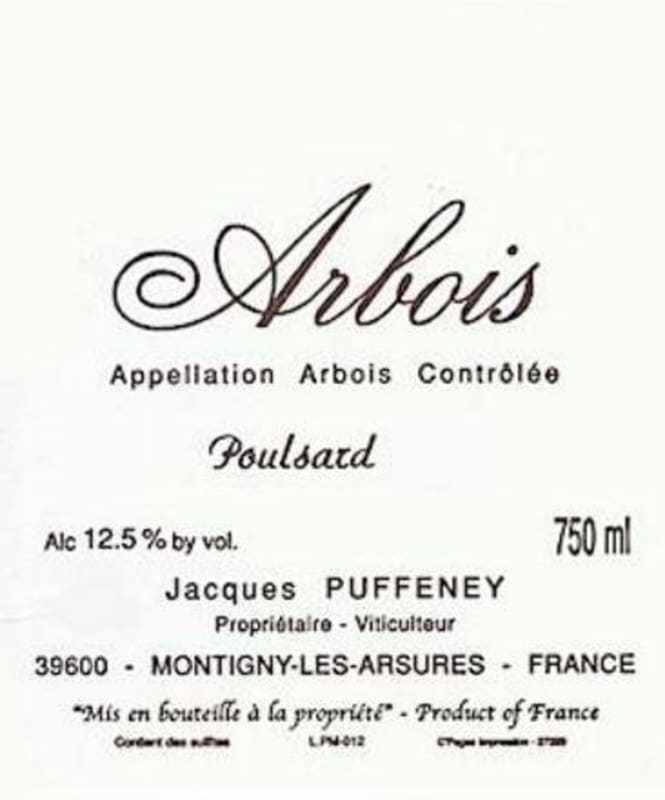 Jacques Puffeney Arbios Poulsard 2014 Front Label