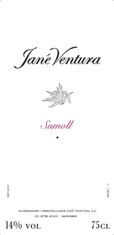 Jane Ventura Sumoll 2013 Front Label