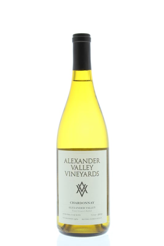 Alexander Valley Vineyards Estate Chardonnay 2012 Front Bottle Shot