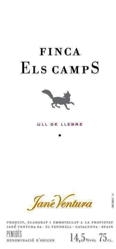 Jane Ventura Finca Els Camps Ull de Llebre 2003 Front Label