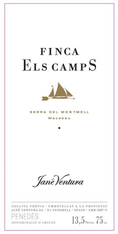 Jane Ventura Finca Els Camps Macabeo 2012 Front Label
