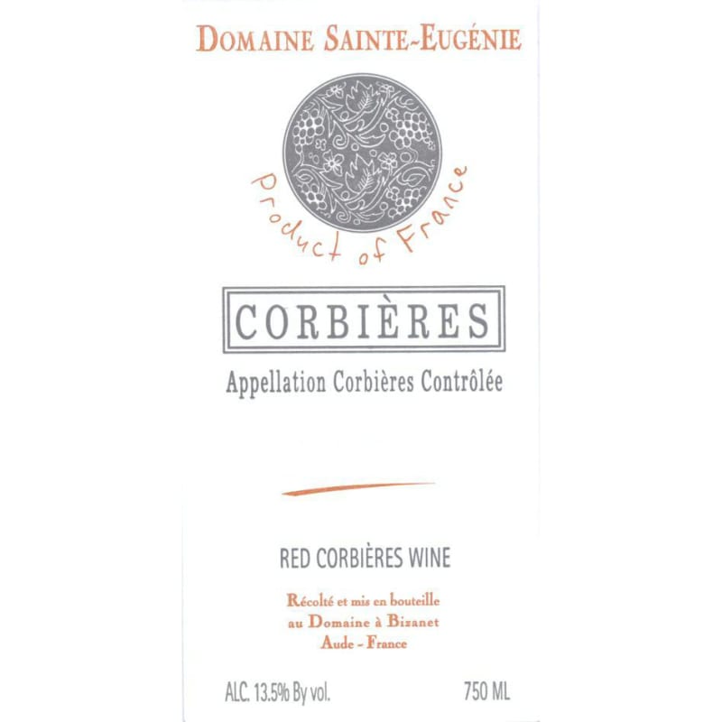 Domaine Sainte-Eugenie Corbieres 2010 Front Label