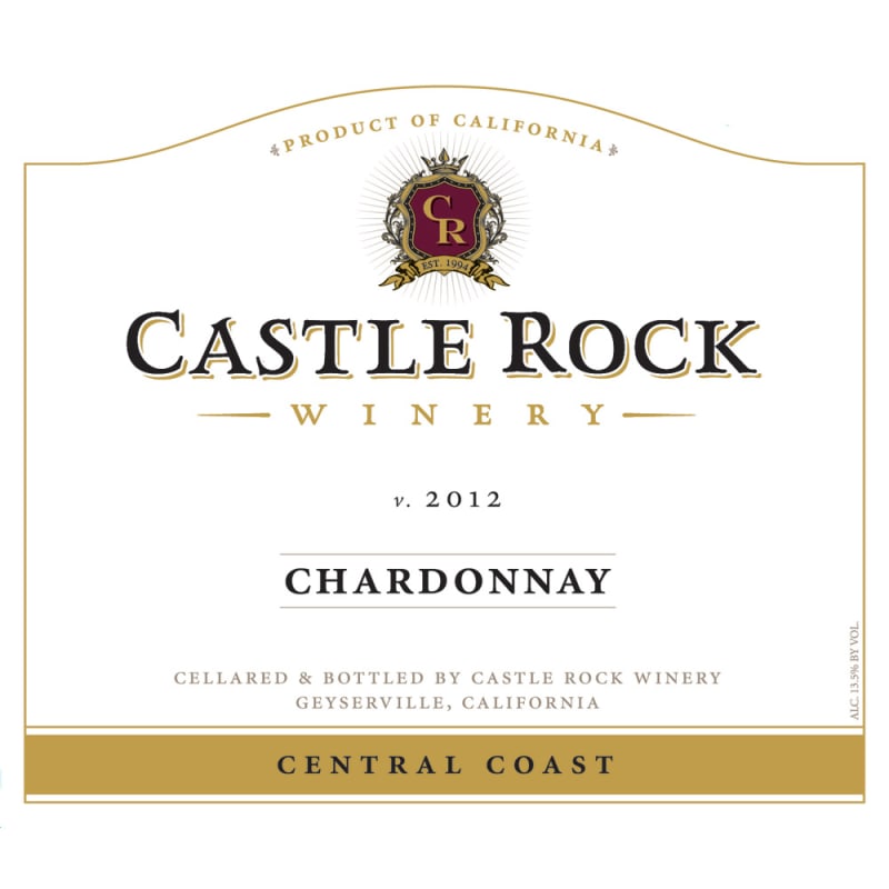 Castle Rock Central Coast Chardonnay 2012 Front Label