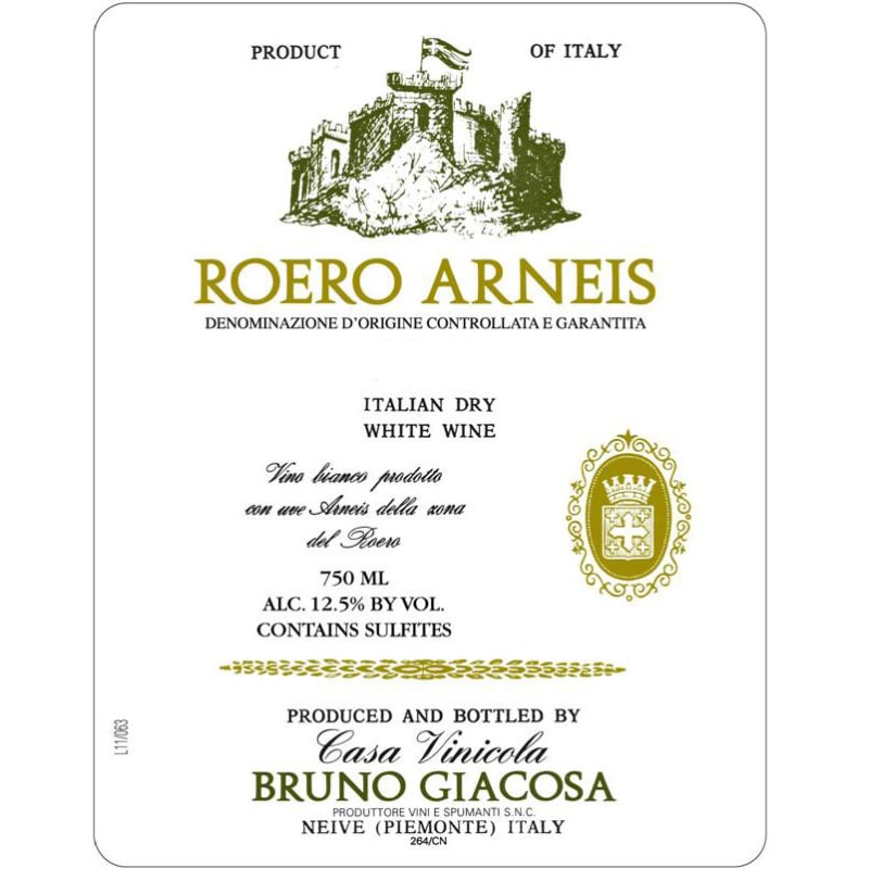 Bruno Giacosa Roero Arneis 2012 Front Label