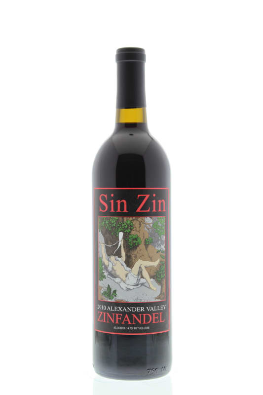 Alexander Valley Vineyards Sin Zin Zinfandel 2010 Front Bottle Shot