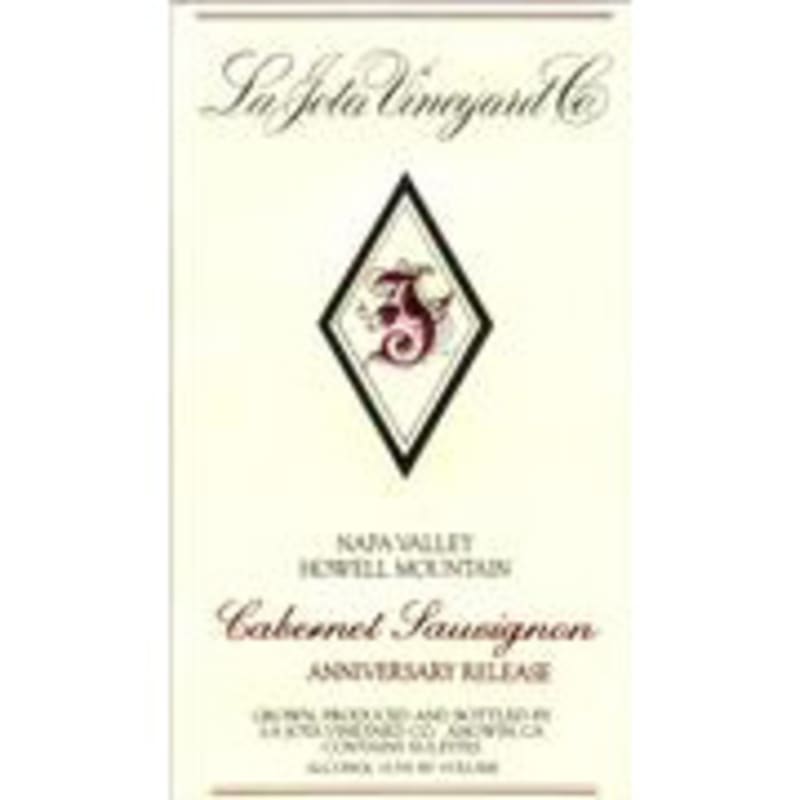 La Jota 12th Anniversary Howell Mt. Cabernet Sauvignon 1993 Front Label