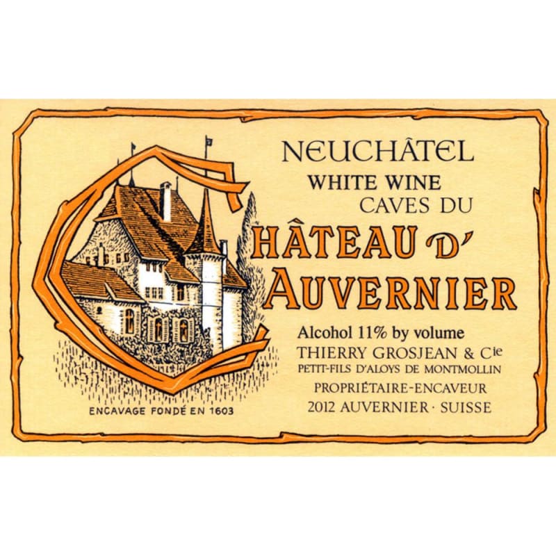 Chateau d'Auvernier Neuchatel 2011 Front Label