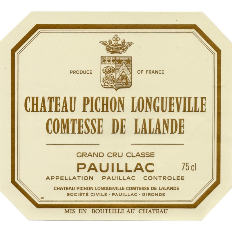 Chateau Pichon Longueville Comtesse de Lalande 1983 Front Label