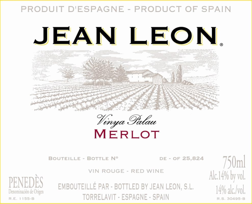 Jean Leon Vinya Palau Merlot 2006 Front Label