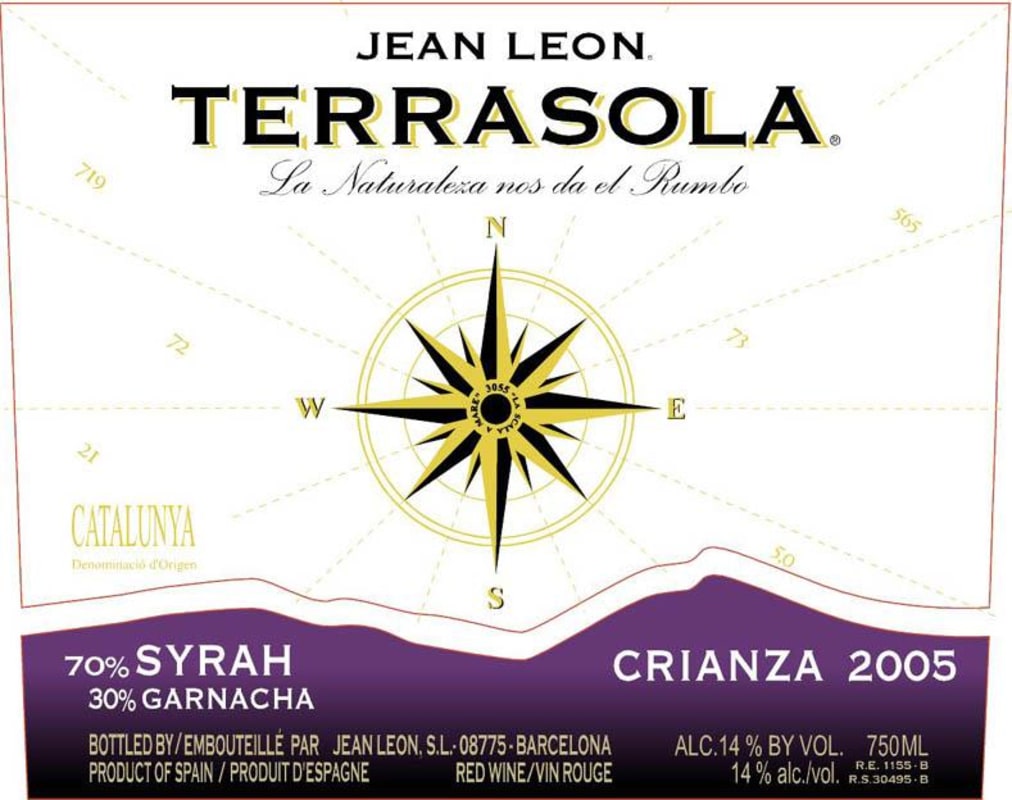Jean Leon Terrasola Syrah - Garnacha Crianza 2005 Front Label