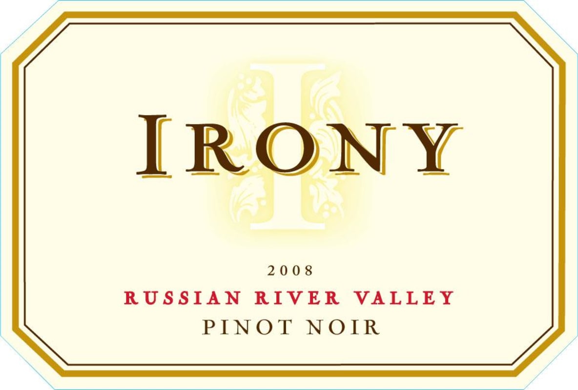 Irony Russian River Valley Pinot Noir 2008 Front Label