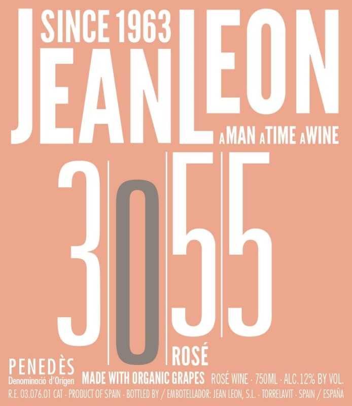 Jean Leon 3055 Rose 2015 Front Label