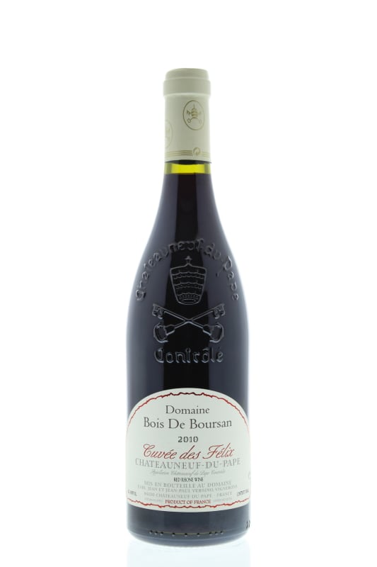 Domaine Bois de Boursan Chateauneuf-du-Pape Cuvee des Felix 2010 Front Bottle Shot