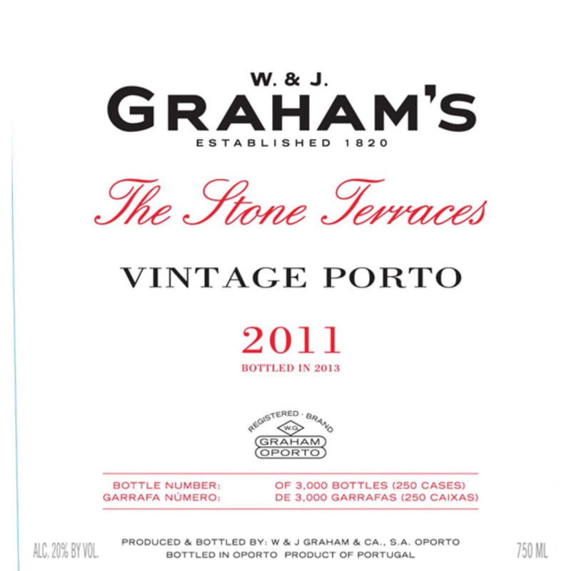 Graham's Stone Terraces Vintage Port 2011 Front Label