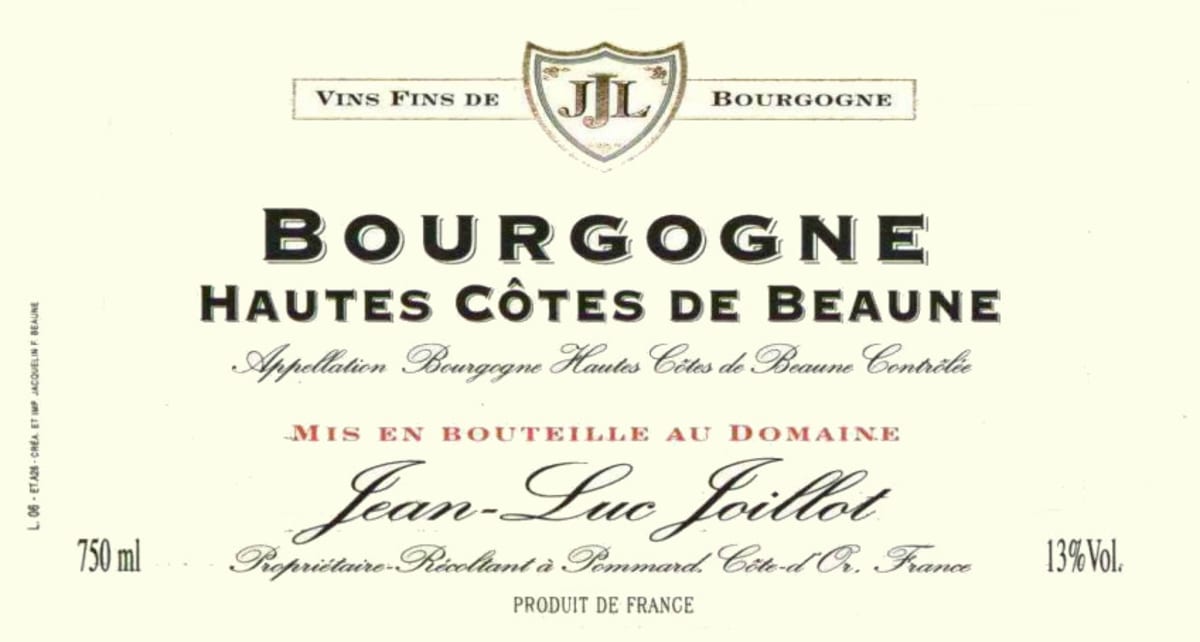 Domaine Jean-Luc Joillot Hautes Cotes de Beaune 2009 Front Label