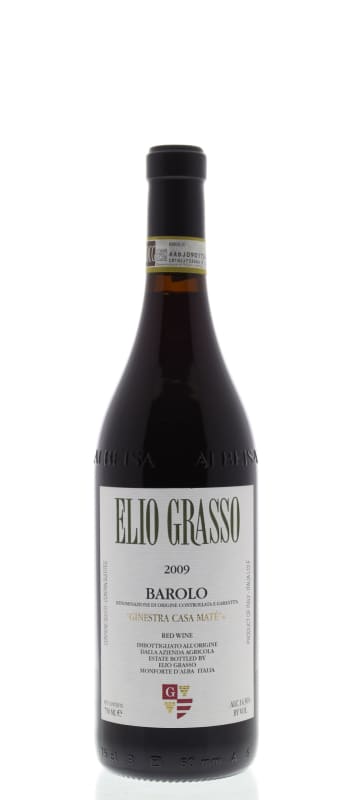 Elio Grasso Barolo Ginestra Casa Mate 2009 Front Bottle Shot