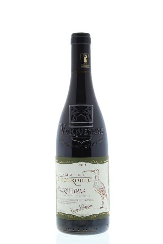 Domaine le Couroulu Vacqueyras Cuvee Classique 2010 Front Bottle Shot