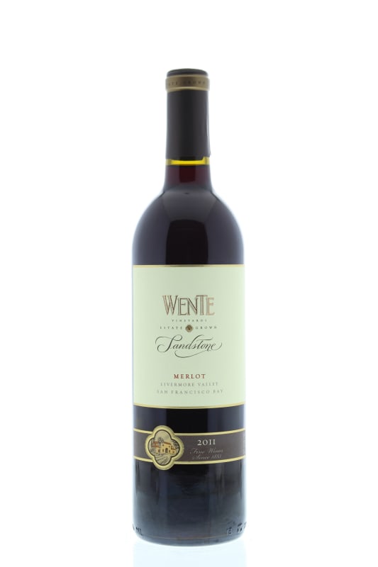 Wente Sandstone Merlot 2011 Front Bottle Shot