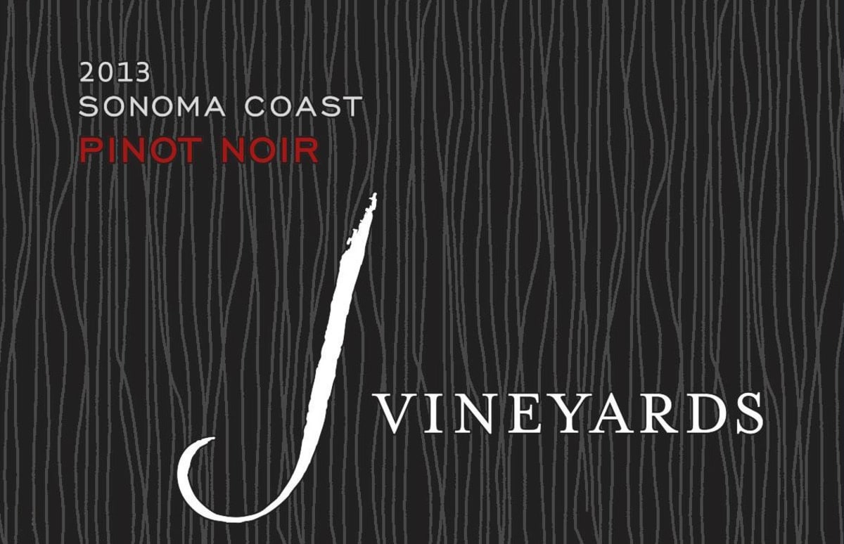 J Vineyards Sonoma Coast Pinot Noir 2013 Front Label