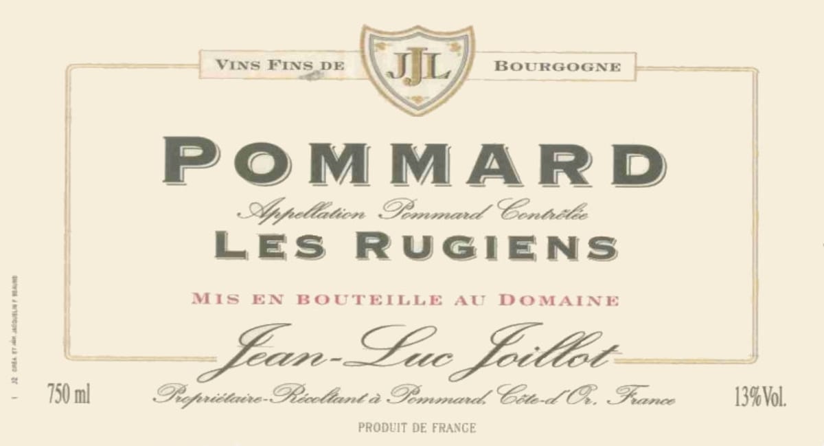 Domaine Jean-Luc Joillot Pommard Premier Cru Les Rugiens 2009 Front Label